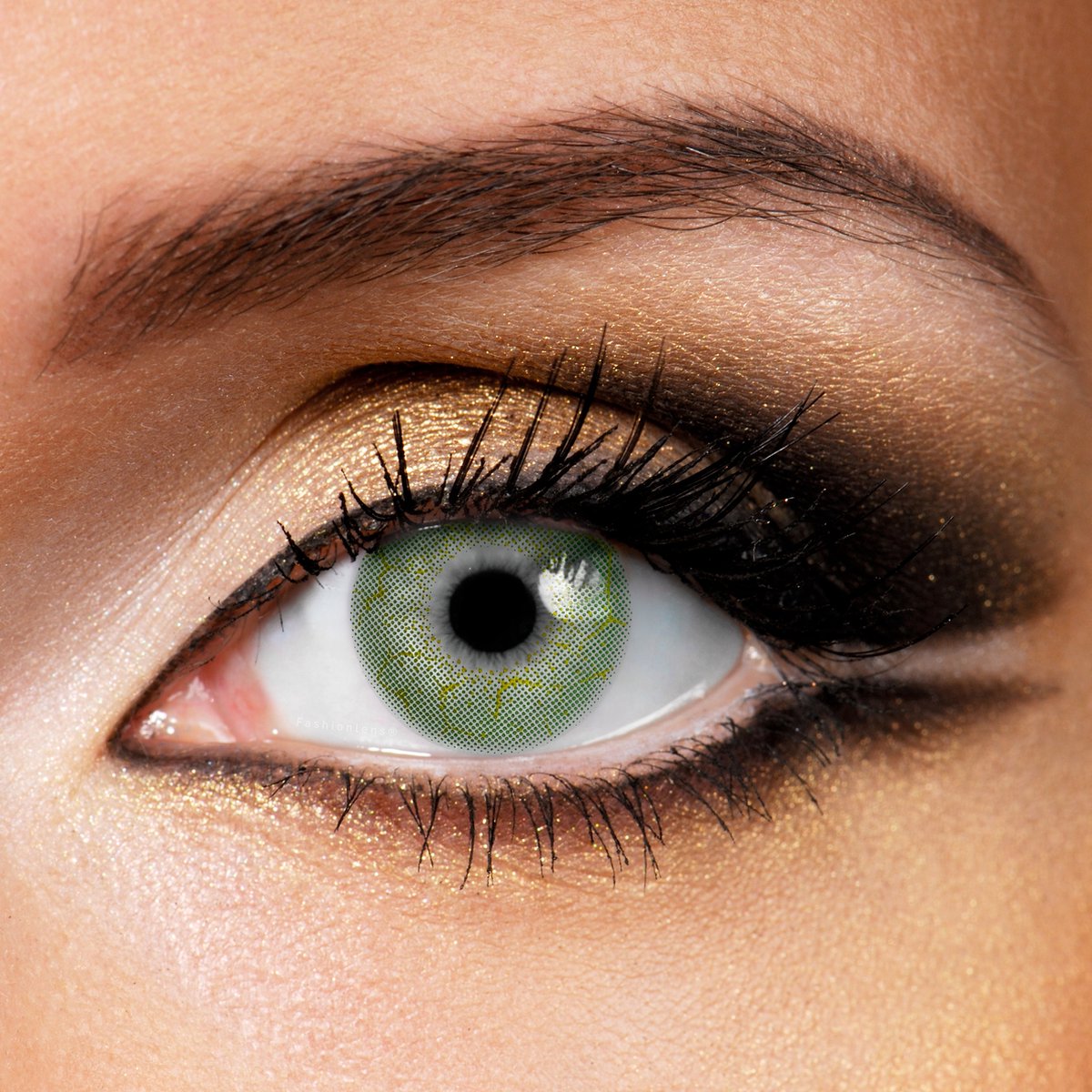 Fashionlens® kleurlenzen - Summer Green Grey - jaarlenzen met lenshouder