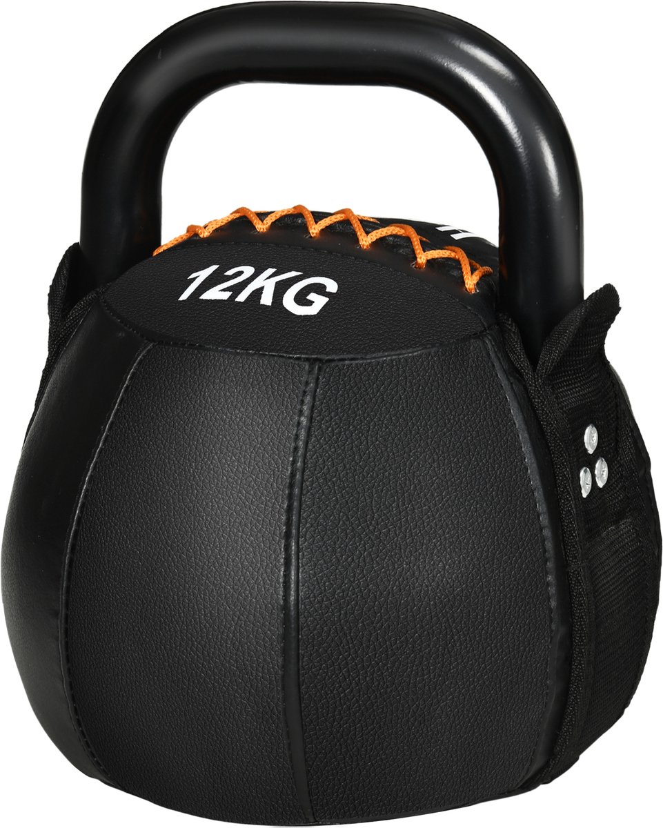 Kettlebell Souple HOMCOM 8 Kg - Poignée Antidérapante, Base Plate, Pour Fitness Maison