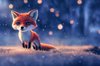 Fotobehang Woodland Fox In Winter Snow, Created With Ai, Artificial Intelligence - Vliesbehang - 312 x 219 cm