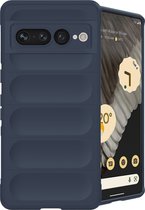 iMoshion Hoesje Geschikt voor Google Pixel 7 Pro Hoesje Siliconen - iMoshion EasyGrip Backcover - Donkerblauw