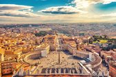 Fotobehang Sint-Pietersplein In Het Vaticaan - Vliesbehang - 450 x 300 cm