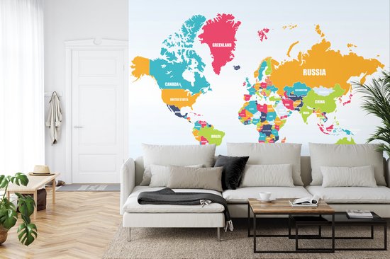 Papier peint photo Wereldkaart - Papier peint non tissé - 315 x 210 cm