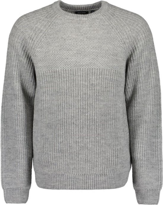 Blue Seven heren trui gebreide trui heren licht grijs 376435