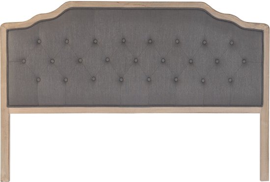 Hoofdbord DKD Home Decor Polyester Donker grijs Ek (180 x 10 x 120 cm)