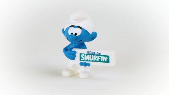 Schleich Smurf Met Bord – 20843 – Speelfiguur 5x3x5 Cm – Vanaf 3 Jaar – Gedetailleerd En Authentiek