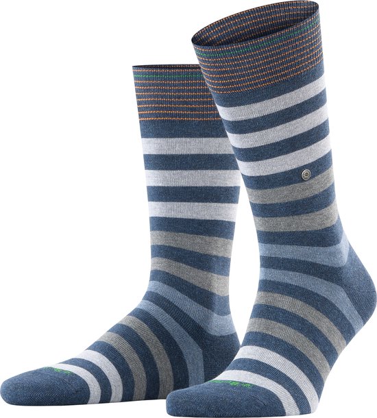 Burlington Blackpool one-size duurzaam biologisch katoen sokken heren blauw - Maat 40-46