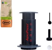 Aeropress Coffee Maker + Bristot BIO 100% gemalen koffie 250gr