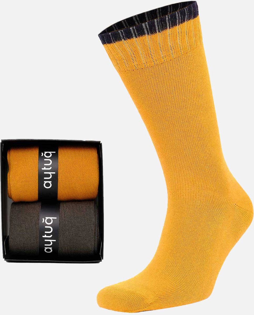 Dubbellaags katoenen sokken - 2 paar