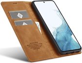 LC.IMEEKE Hoesje Wallet Book Case Bruin Geschikt voor Samsung Galaxy A34