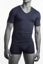 Claesen's Cls No.1 T-shirt (1-pack) - heren Pima V-hals T-Shirt - blauw - Maat: XL
