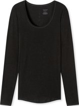 SCHIESSER Personal Fit T-shirt (1-pack) - dames shirt lange mouwen zwart - Maat: L
