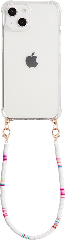 Coque Apple iPhone 13 Pro Casies avec cordon - Collier de perles colorées -  taille... | bol.com