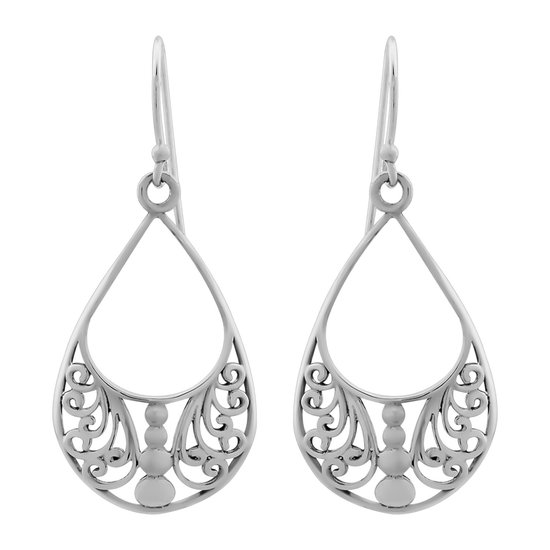 Materia by Matthias Wagner SO-448 Oorbellen, met edelsteen, 925- sterlingzilver, hangend, in druppelvorm, Sterling zilver