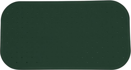MSV Douche/bad anti-slip mat badkamer - rubber - groen - 36 x 76 cm - met zuignappen