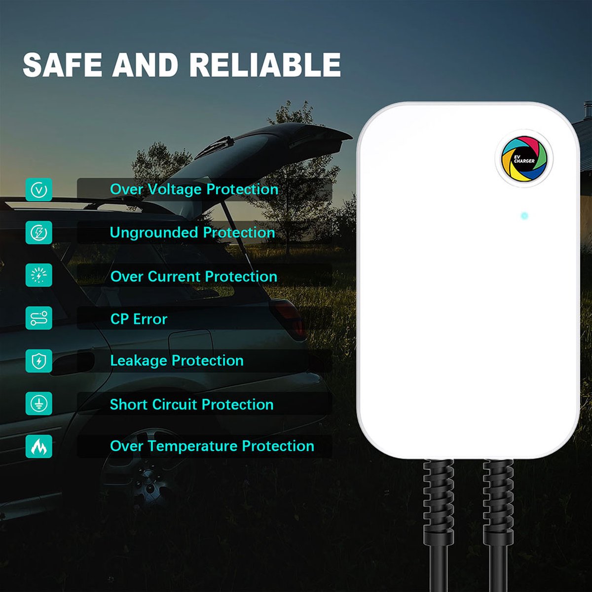 Morec 11kW Chargeur ev Type 2 16A avec APP Prend en Charge la