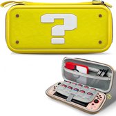 Yes In LAB - Luxe beschermhoes geschikt voor Nintendo Switch/OLED/Lite - M Vraagteken - Question Mark Case met 3D-Textuur - Opbergtas voor console en accessoires - Hoes - Hard Case - Cover