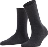 FALKE Softmerino warme ademende merinowol katoen sokken dames grijs - Maat 37-38