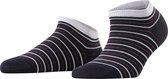 FALKE Stripe Shimmer gestreept met patroon katoen sneakersokken dames blauw - Maat 39-42