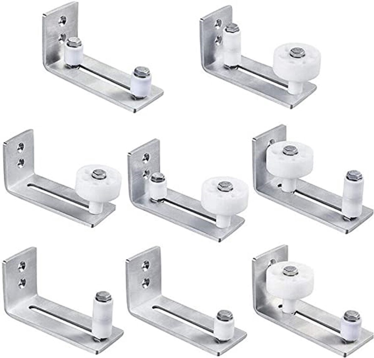 Schuifdeur rail hardware kit - 122-400 cm dubbele deur schuifdeur track kit, schuurdeur rail hardware accessoires, koolstofstaal materiaal, stille roller (maat: 200 cm (6,6 ft