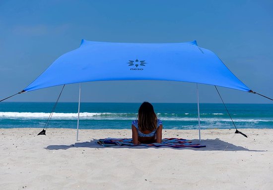 tentes tente de plage avec ancre de sable, auvent portable pare-soleil -  2,1 mx 2,1 m... | bol.com