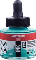 Amsterdam Acrylic Ink Fles 30 ml Turkooisgroen 661