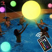 Grote opblaasbare strandbal met LED | Waterdicht | Kleuren | Cadeau kind | Kado artikel | Bal | Afstandsbediening | Kleuren | Zwembad | Buitenspelen