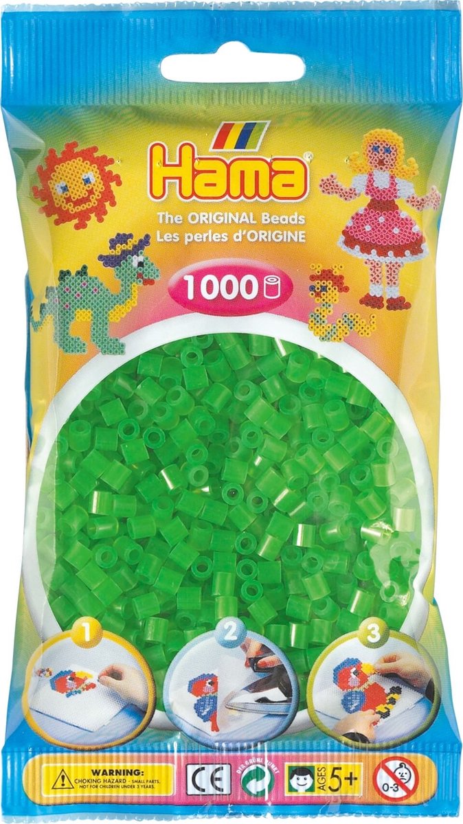 Strijkkralen 1000 Stuks Groen Neon