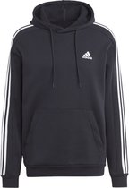 adidas Sportswear Essentials Fleece 3-Stripes Hoodie - Heren - Zwart- 4XL