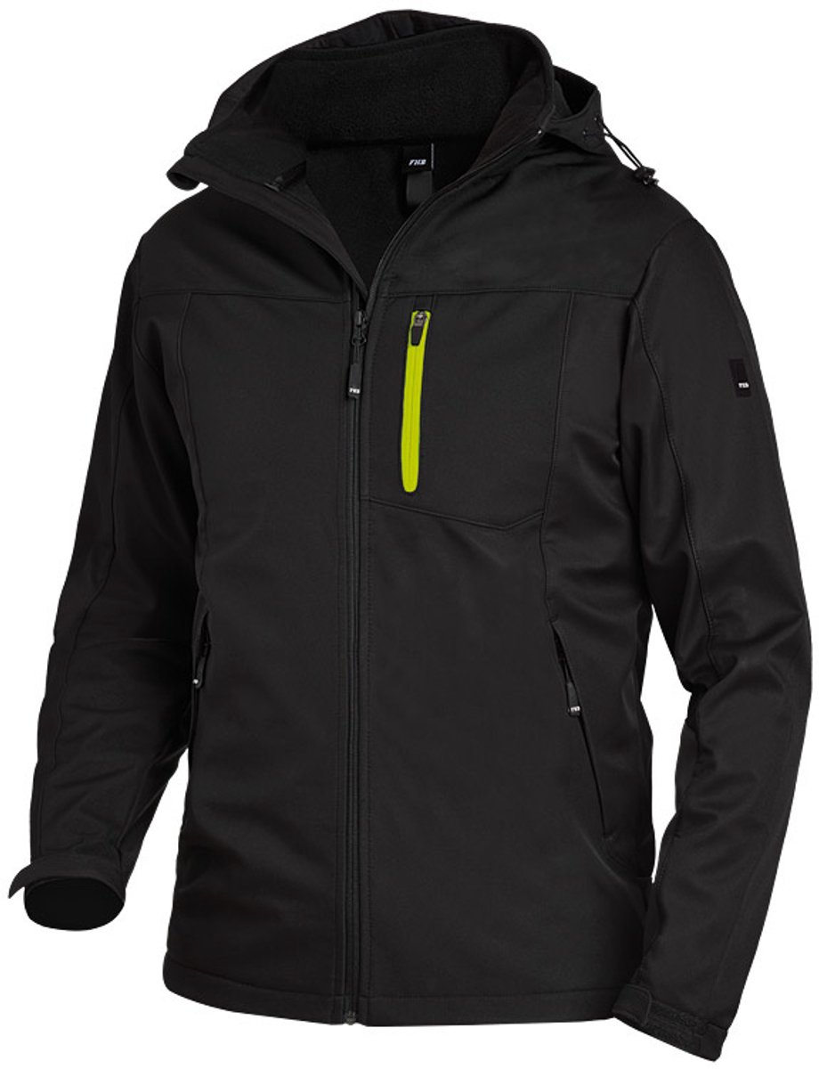 FHB Jannik Softshell-Jack Antraciet-Zwart maat L