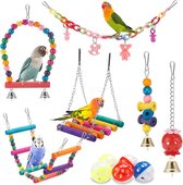 DOWO® - Vogelspeelgoed 11 stuks - Parkieten Speelgoed - Vogelspeelgoed Parkiet - Vogelkooi Decoratie