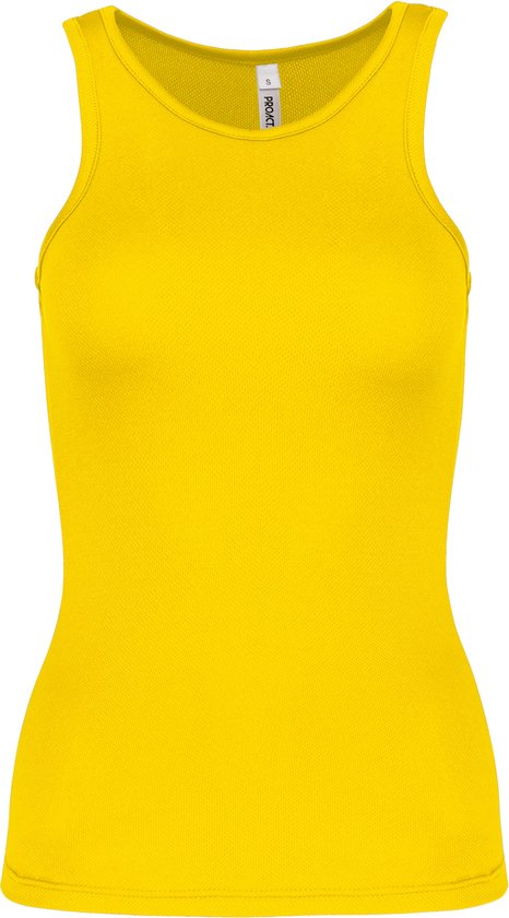 Damessporttop overhemd 'Proact' True Yellow - XS