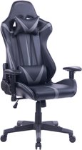 Bol.com Happyment Luxe Gamestoel - Gaming stoel verstelbaar in hoogte - Chair - Ergonomische bureaustoel - Zwart/grijs aanbieding