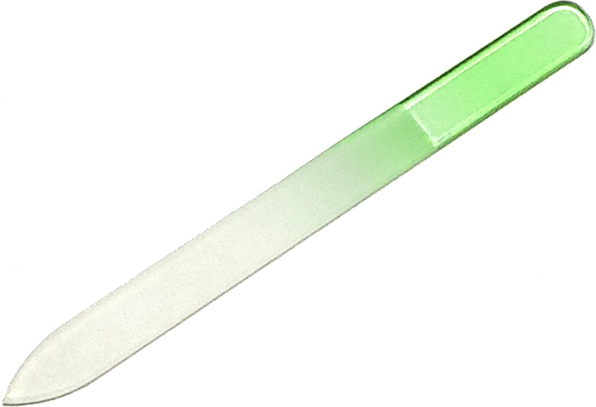 Premax manicure glasvijl Transparant Groen 14 cm.