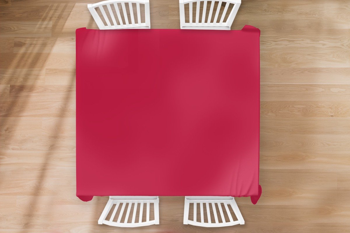 Tafelkleed - Tafellaken - 180x180 cm - Rood - Effen kleur - Binnen en Buiten