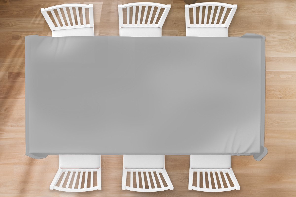 Tafelkleed - Tafellaken - 260x130 cm - Grijs - Effen print - Binnen en Buiten