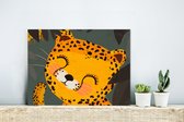 Wanddecoratie Metaal - Aluminium Schilderij Industrieel - Cheeta - Dieren - jungle - Kinderen - 40x30 cm - Dibond - Foto op aluminium - Industriële muurdecoratie - Voor de woonkamer/slaapkamer