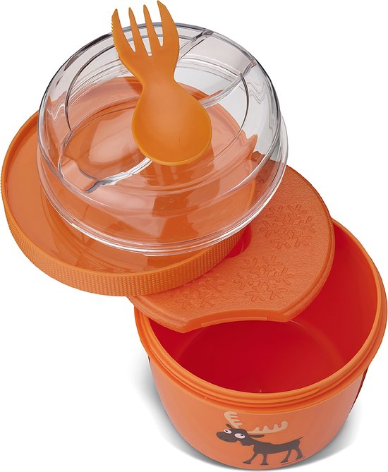 Boîte à lunch Kinder avec disque de refroidissement - Orange