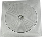 ABZ Aluminium deksel - Buitenmaat 25 x 25 - Voor buis van diameter 200