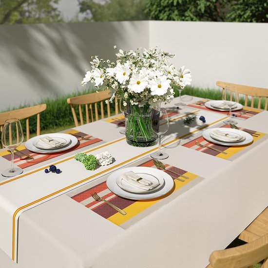 Placemats Set van 8 antislip Wasbare PVC Hittebestendige Tafelmatten