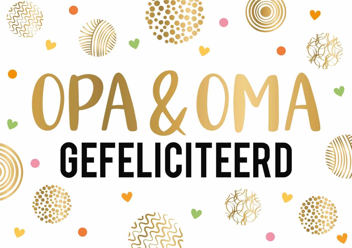 Wenskaart Daisy Opa & Oma gefeliciteerd
