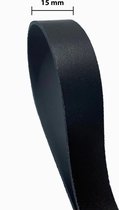 Leren band - Zwart - 15mm - Lederen band - 120cm lengte - Strook leer - leren strook - lederen strook - Tassen maken - Tas