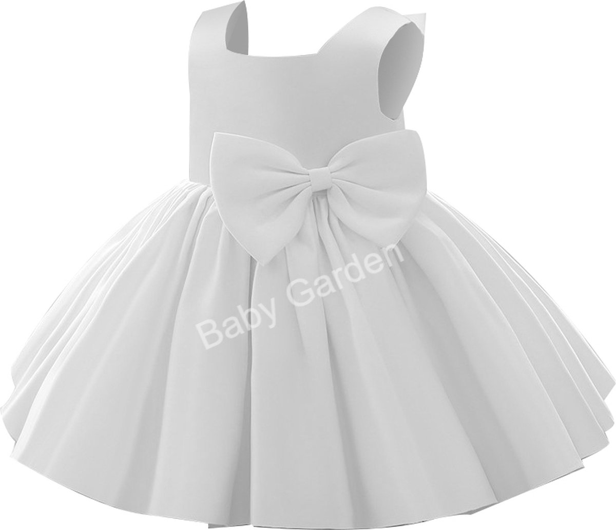 Baby Garden baby feestjurk - meisjes bruiloft jurk - bruidsmeisje jurk - wit maat 92
