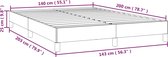 vidaXL - Bedframe - stof - crèmekleurig - 140x200 - cm