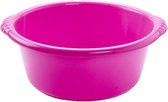 Kunststof teiltje/afwasbak rond 10 liter roze - Afmetingen 40 x 38 x 15 cm - Huishouden