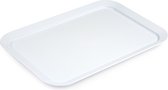 Plasticforte dienblad/serveerblad - Kunststof - 37 x 26 cm - wit - kopjes en glazen tray - keuken