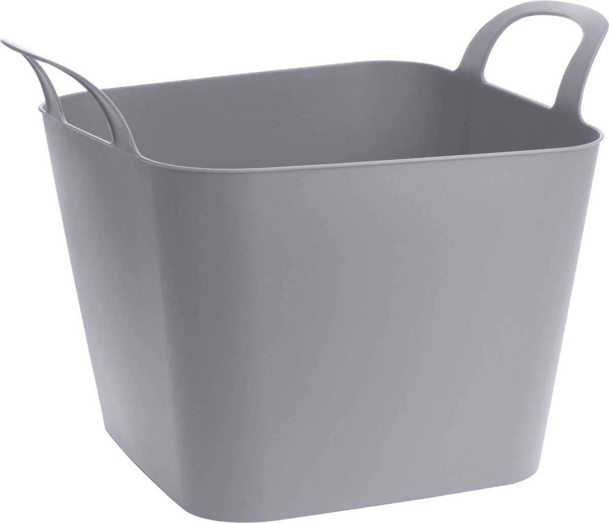 Goedkoopste Flexibele kuip - 36L - kunststof - 53 x 40 x 30 cm - grijs - emmer - wasmand