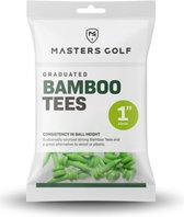 Masters plastic golftees graduated lime 25mm - 1 inch (35 stuks)