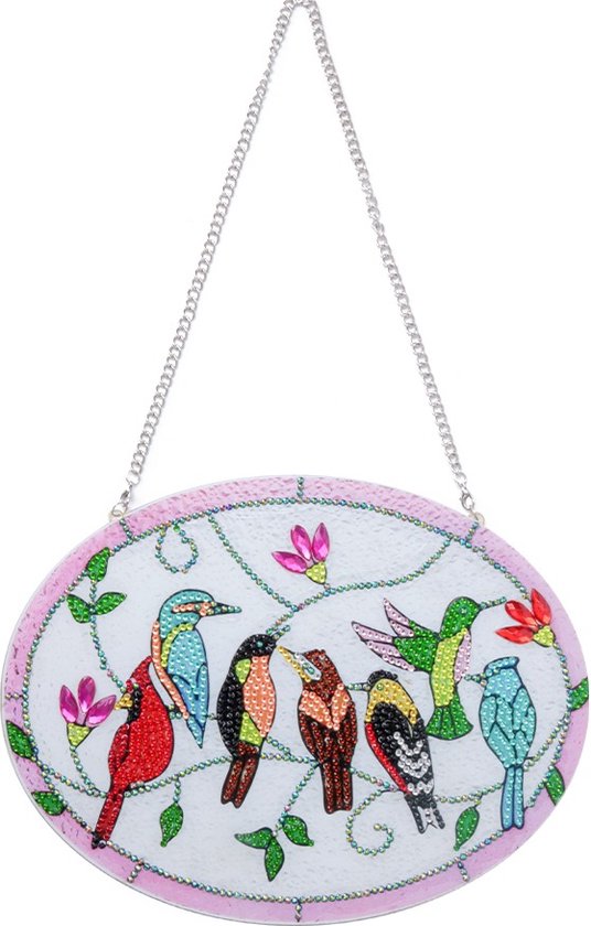 Prachtige gekleurde Vogels | 40x50cm | Diamond Painting - Happy Painting