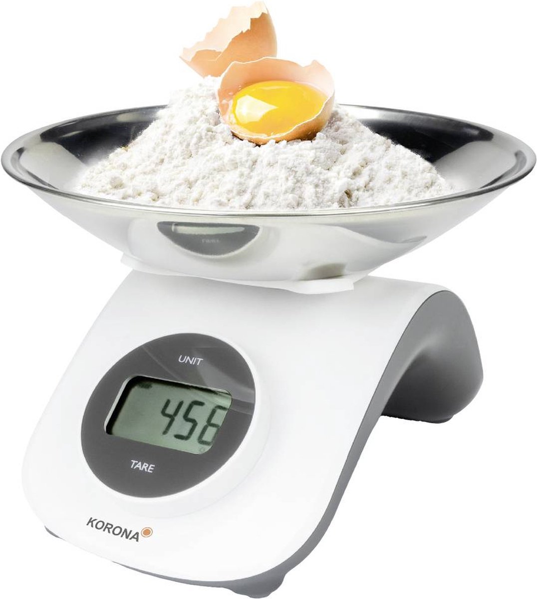 Korona CLEO Keukenweegschaal Digitaal Met schaalverdeling Weegbereik (max.): 5 kg Wit-grijs