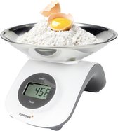 Balance de cuisine Korona CLEO Avec balance, numérique Plage de pesée (max.) : 5 kg Wit- gris